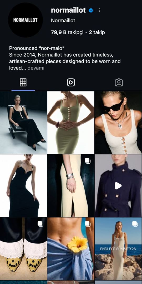 Normaillot Instagram akışı